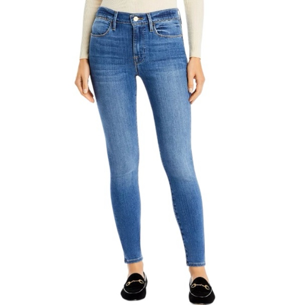 FRAME 24 Le High Skinny Jeans In Poe Stretch Womens High Rise